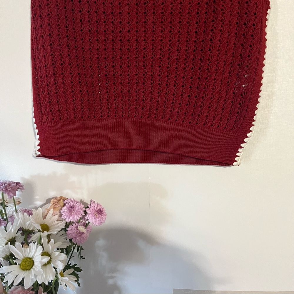 Varley Delaney Knit Vest in red - Picture 3 of 9